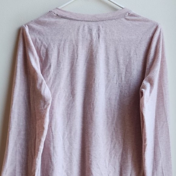 Eddie Bauer Pale Pink Henley Pajama Shirt Size Medium - Picture 14 of 16